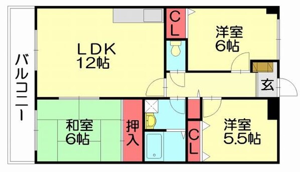 パークサイド空港南館の物件間取画像